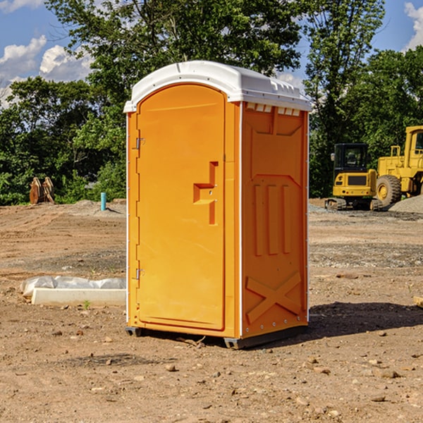 how often are the porta potties cleaned and serviced during a rental period in Warsaw